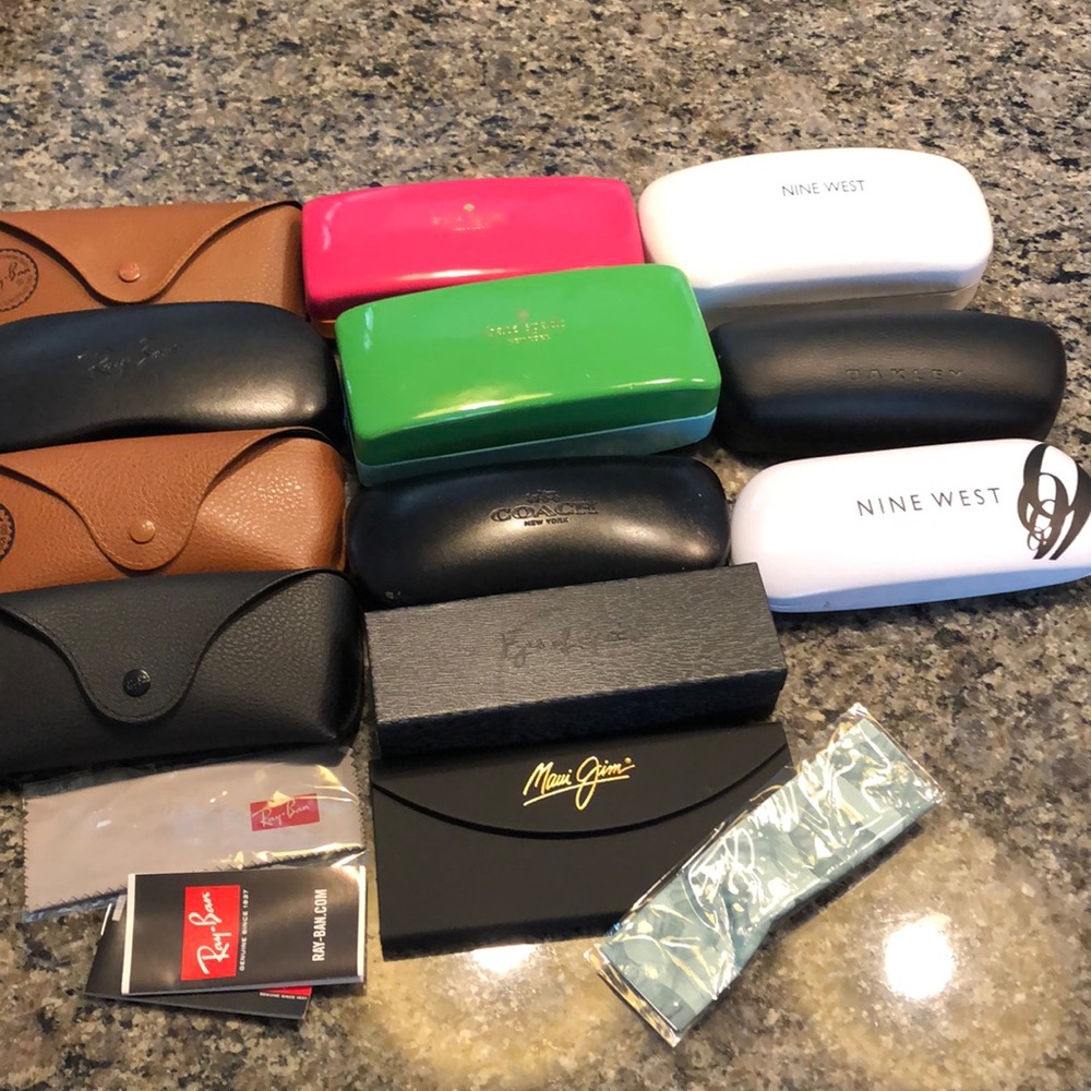 12 gently used Eyeglass cases